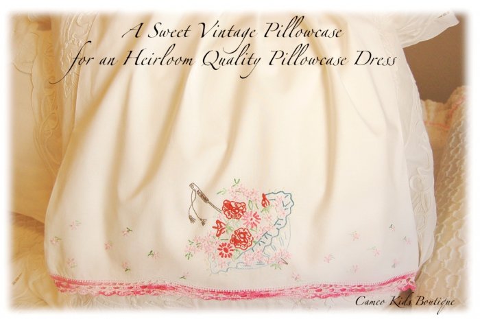 Anna - Vintage - Pillowcase Dress - Little Girls Boutique Couture - Heirloom Dress
