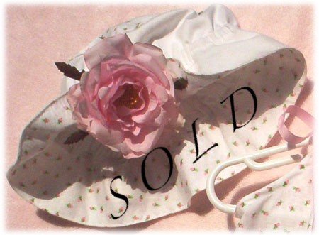 Vintage Style Floppy Sun Hat - Rosebud - Baby - Toddler - Little Girl