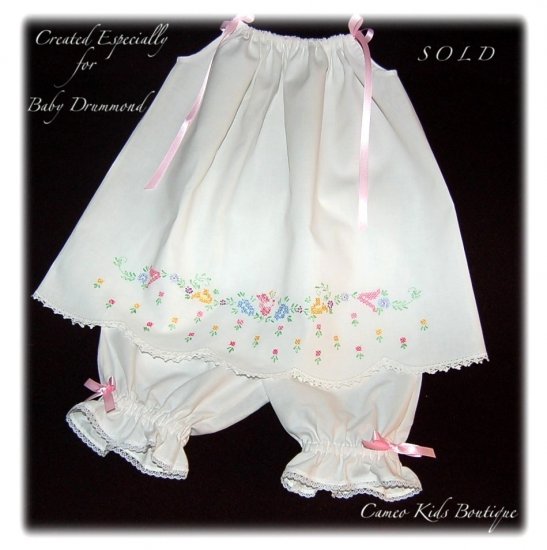 Molly - Vintage Pillowcase Dress - Infant -Toddler -Baby - Little Girls Portrait Dresses - 6M - 5