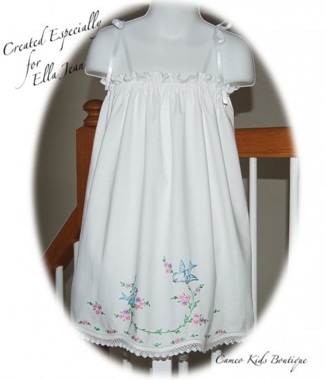 Shari and Cheri - Unique Vintage Baby Dresses - Little Girls Dress - Vintage Pillowcase Dress