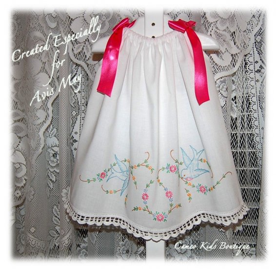 Tasha - Vintage Pillowcase Dress - Day Gown - Baby Beach Dress - Party Dress - Girls
