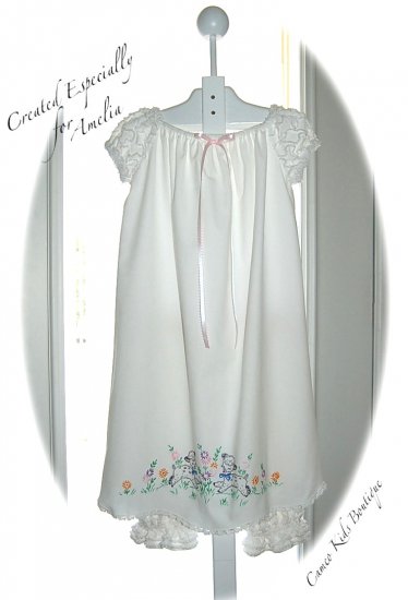 Kathrine and Katie - Vintage Peasant Style Lamb Pillowcase Dress and Chenille Pantaloons - Pants