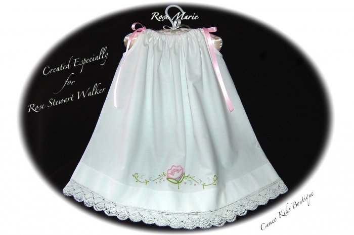 Rose Marie - Vintage Pillowcase Dress - Little Girl Dress - Embroidered Dresses - Portrait Dress