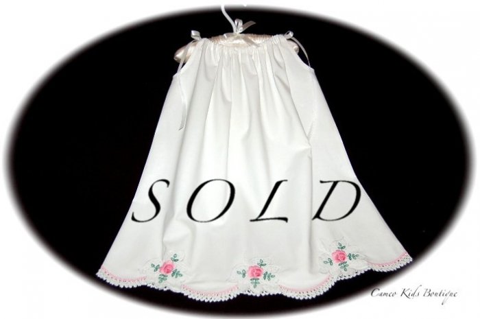 Laurel - Embroidered Pillowcase Dress - Little Girls Summer Frock