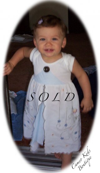 Vintage Pillowcase Dress - Heidi - 12M - 24M Baby - Infant - Toddler - Little Girl Dress