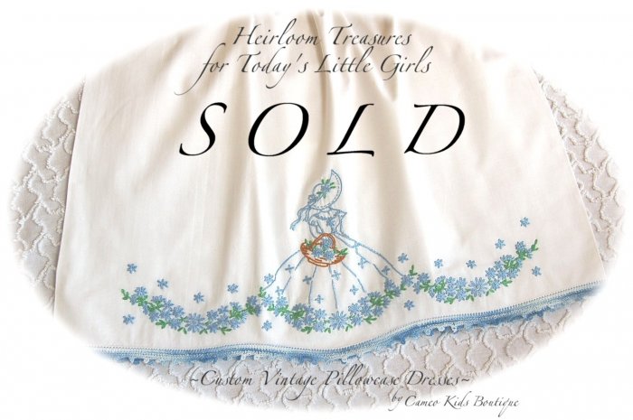 Elizabeth - Southern Belle Pillowcase Dress - Children's Vintage Clothing