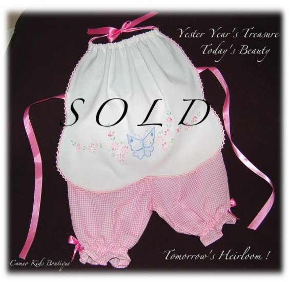 Cameo Kids Boutique - Vintage Embroidered Halter Top - Capri Pantaloons - Girls Summer Clothing