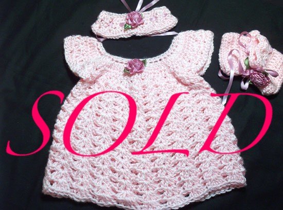 Baby Sweater Dress Set - Preemie - Newborn - Jamie - Baby - Little Girl