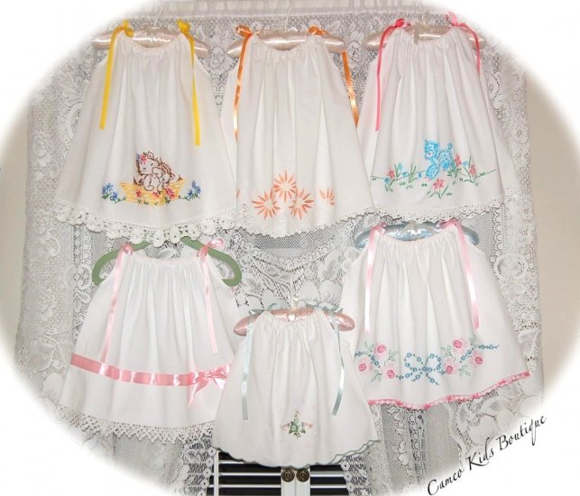 Custom Order for Catherine P Only - Six Vintage Pillowcase Dresses - Newborn to Size 12M