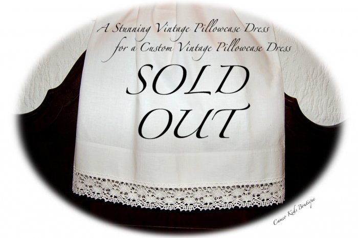 Soiree - Vintage White Lace Pillowcase Dress- Easter - Spring - Summer
