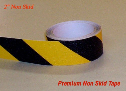 2" x 60' Yellow/Black Hazard Non Skid / Non Slip Tape