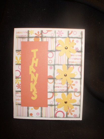 White and Pink Thank-you cards--Pack of 6