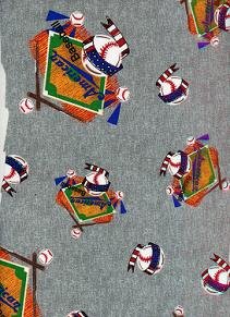 AMERICAN BASELBALL on GRAY COTTON KNIT
