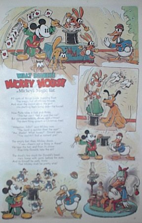 1935 Mickey's Magic Hat Featuring Long Billed Donald Duck
