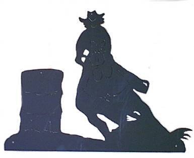 Barrel Queen Barrel Racer Cowgirl Horse Rodeo Metal Art