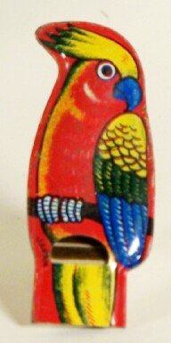 Small Cockatoo Parrot Japan Tin Whistle