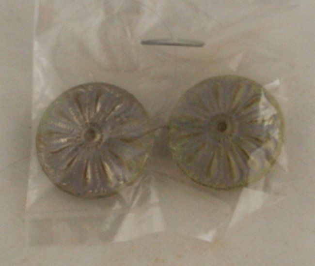 6 Molded Aluminum Buttons- BUTTON VINTAGE 7/8 Inch