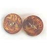 2 Button Set Plastic VINTAGE BUTTON Faux Tortoiseshell