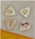 Pearl Set of 4 Triangular VINTAGE BUTTON PEARL MOP *