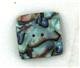 Irridescent Plastic BUTTON Unusual Square Shape 1-1/4 Inch