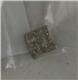 Metal Square Rhinestone Button VINTAGE BUTTON METAL 7/16 Inch