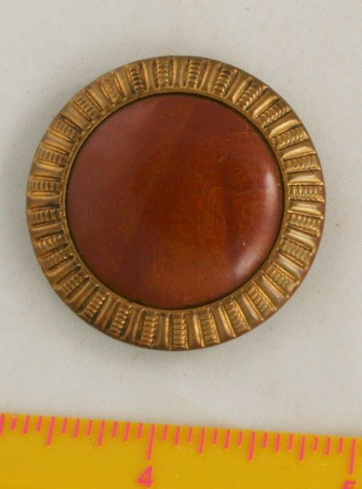 Metal VINTAGE BUTTON Aluminum Celluloid Vintage Button 1-1/2 Inch