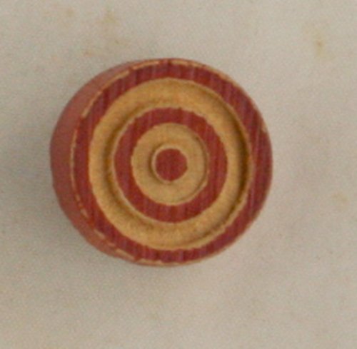 Carved WOOD "Bulls Eye" Button VINTAGE BUTTON +*