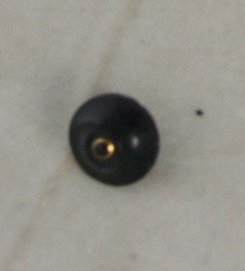 Molded Black Glass OME Rhinestone VINTAGE BUTTON 3/8 Inch