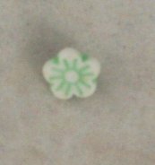 Diminutive Plastic Abstract Floral VINTAGE BUTTON 1/4 Inch