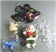 1970s Mixed Ornaments-Lot of 8-Wood, Felt Elf, Plastic