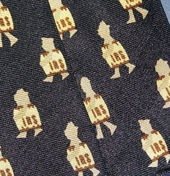 Alynn Novelty IRS Tie Necktie Silk Tie Navy Blue Vintage Internal Revenue Service C21 ~