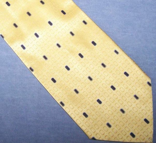 Duomo Milano Yellow Silk Tie Necktie C32 ~