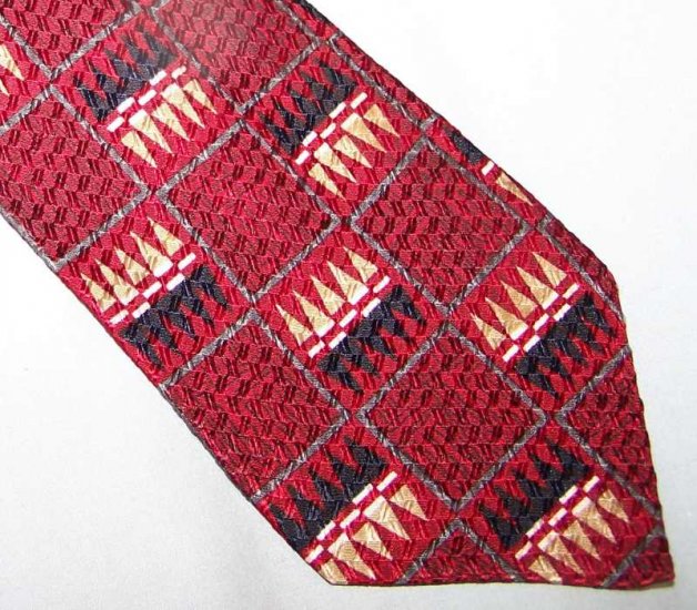 Monterey Bay J. Blades Bold Red Silk Tie Necktie C120 ~