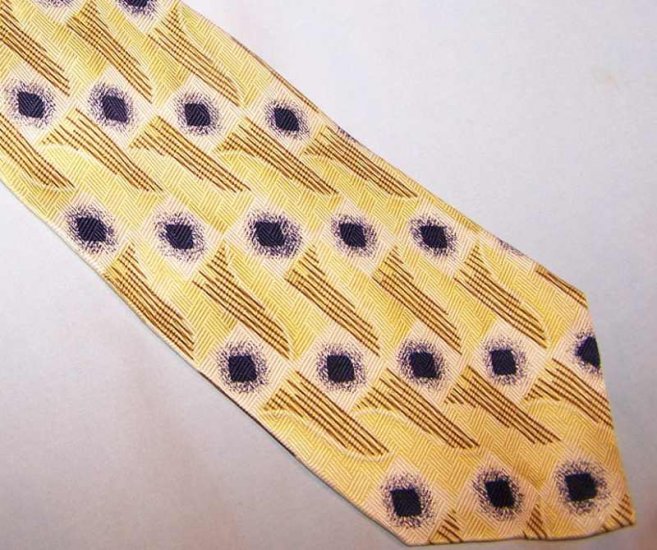 Monterey County-By-The-Sea Yellow Silk Tie Necktie C72 ~