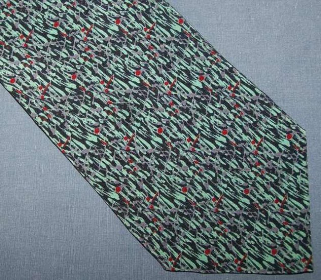 Gilda's Club Multi Colored Blue Silk Tie Necktie C17 ~
