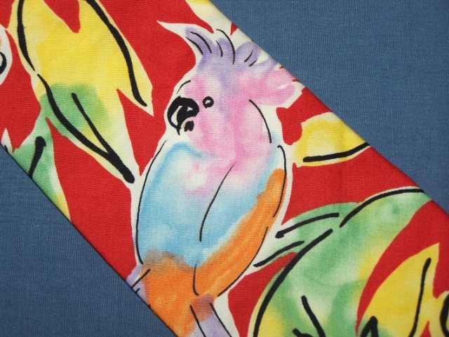 Carriage Cravats Watercolor Parrot Cotton Tie Necktie C23 ~