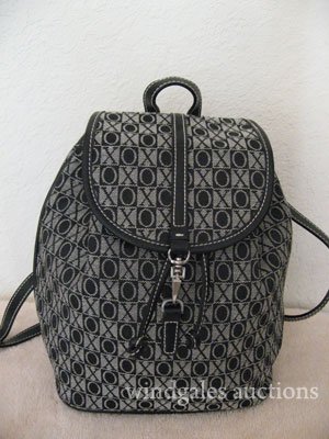 Black/White XOXO Backpack Handbag