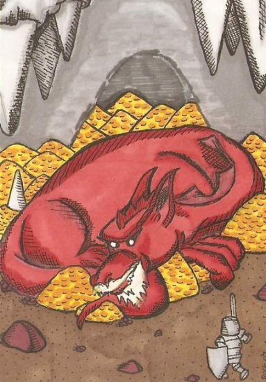 Red Dragon ACEO sketch card atc