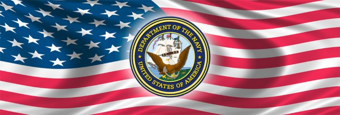 UNITED STATES NAVY & USA FLAG
