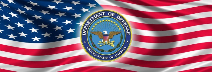 UNITED STATES DEPARTMENT OF DEFENSE DOD & USA FLAG