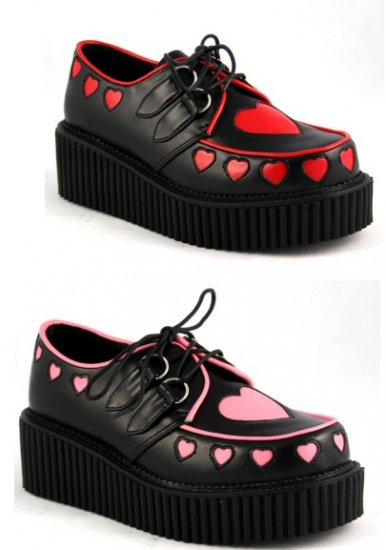 Platform Shoes w/Heart Cutout Design