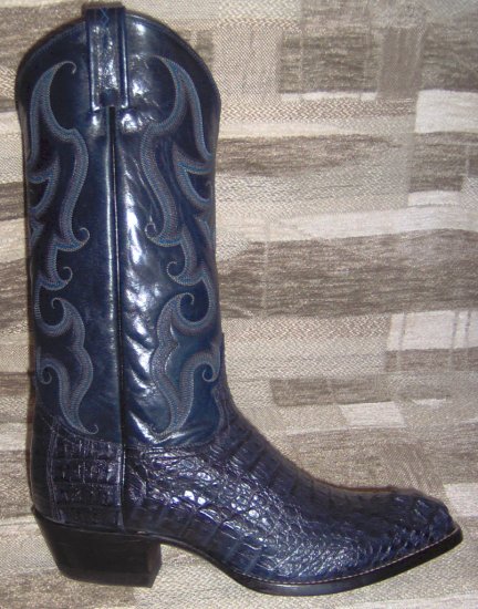 TONY LAMA Navy Blue Caiman Alligator NEW Cowboy Boot Men's 10 EE FREE SHIPPING