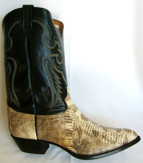 TONY LAMA Natural LIZARD Cowboy Boot NEW Men's 15 D FREE SHIPPING