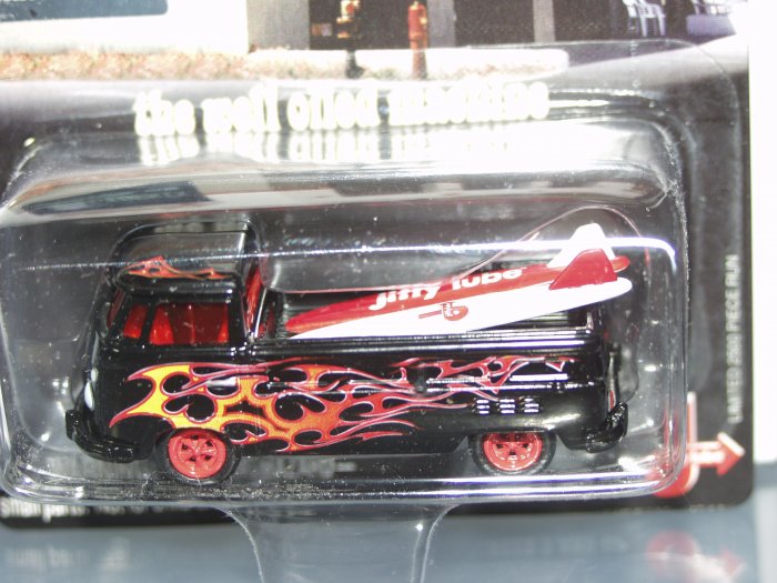 Johnny Lightning Liberty Promotions Jiffy Lube '65 VW Type 2 Pickup...Black/Red Flames