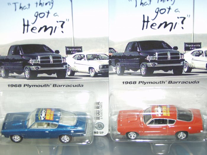 Johnny Lightning Liberty Promotions 2003 Mopar Nationals '68 Plymouth Barracuda 2 Car Set