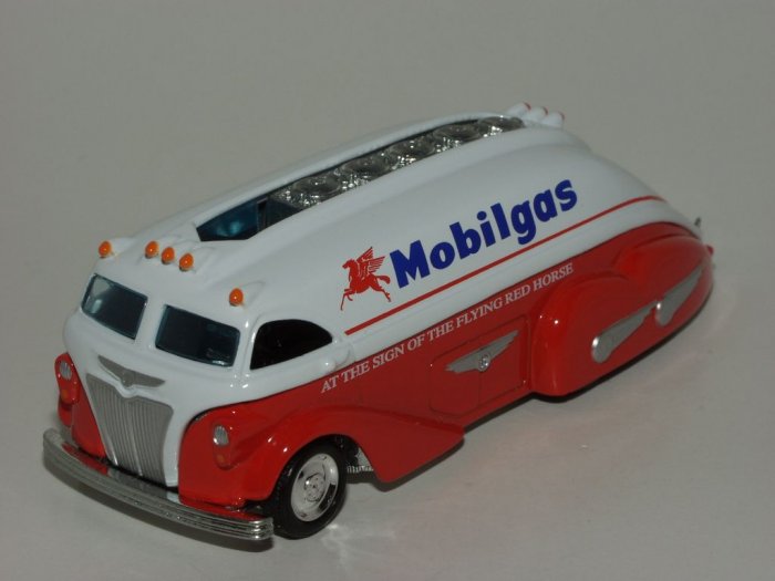 Hot wheels 2002 Redline Club Mobil Oil Rocket Oil Red and White 1/64 Scale Loose