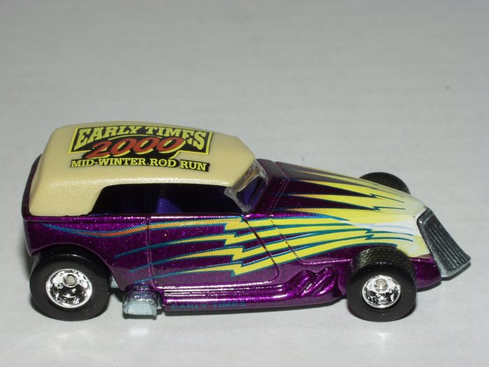 Hot wheels 2000 Early Times Mid Winter Rod Run Phaeton Purple 1/64 Scale Loose