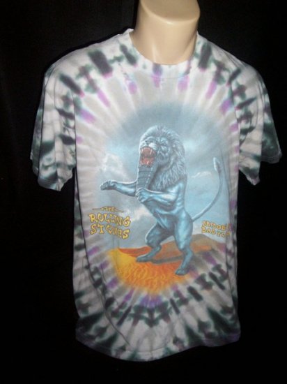 THE ROLLING STONES Tie Dye Concert Tour T Shirt L Large