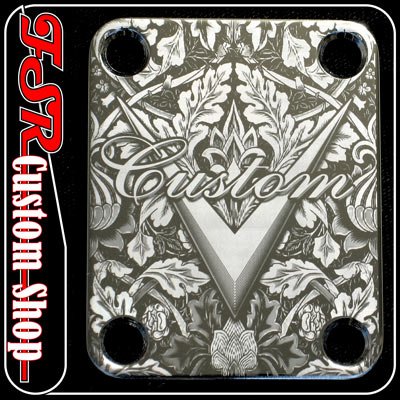 (C0004) CHROME 4 BOLT GUITAR/BASS NECK PLATE