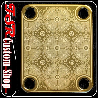 (G0013) GOLD NECK PLATE fits ibanez/jackson/fender tele strat
